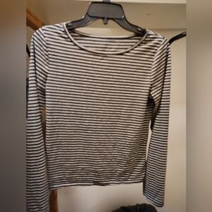 Striped Black and White Women's Top